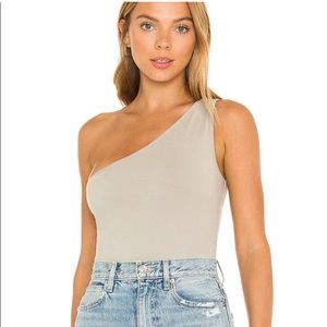Lover + Friends Cindi Bodysuit Warm Gray XS